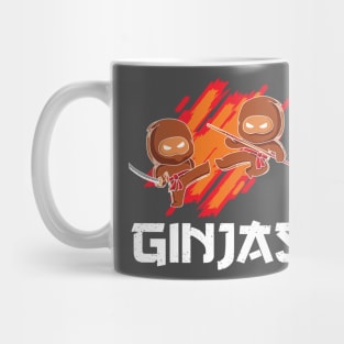 Ginjas Funny Gingerbread Christmas Ninjas Mug